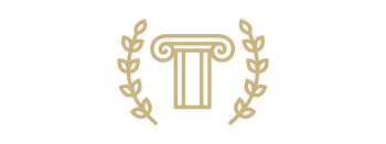 Icon with laurels and column.