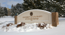 University of Colorado Colorado Springs sign