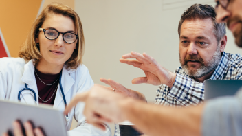 Doctor of Nursing Practice (DNP) meeting with team.