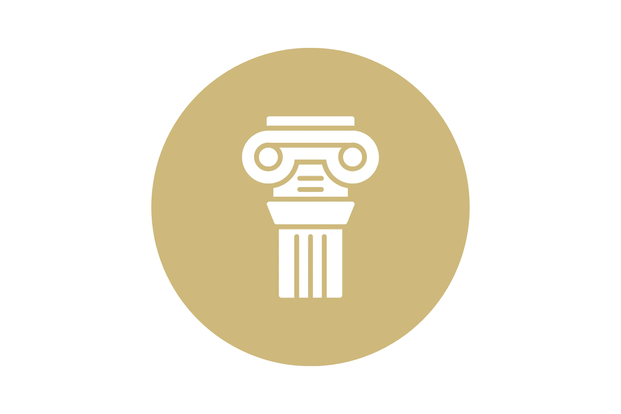 Column Icon with Gold Circle Outliine
